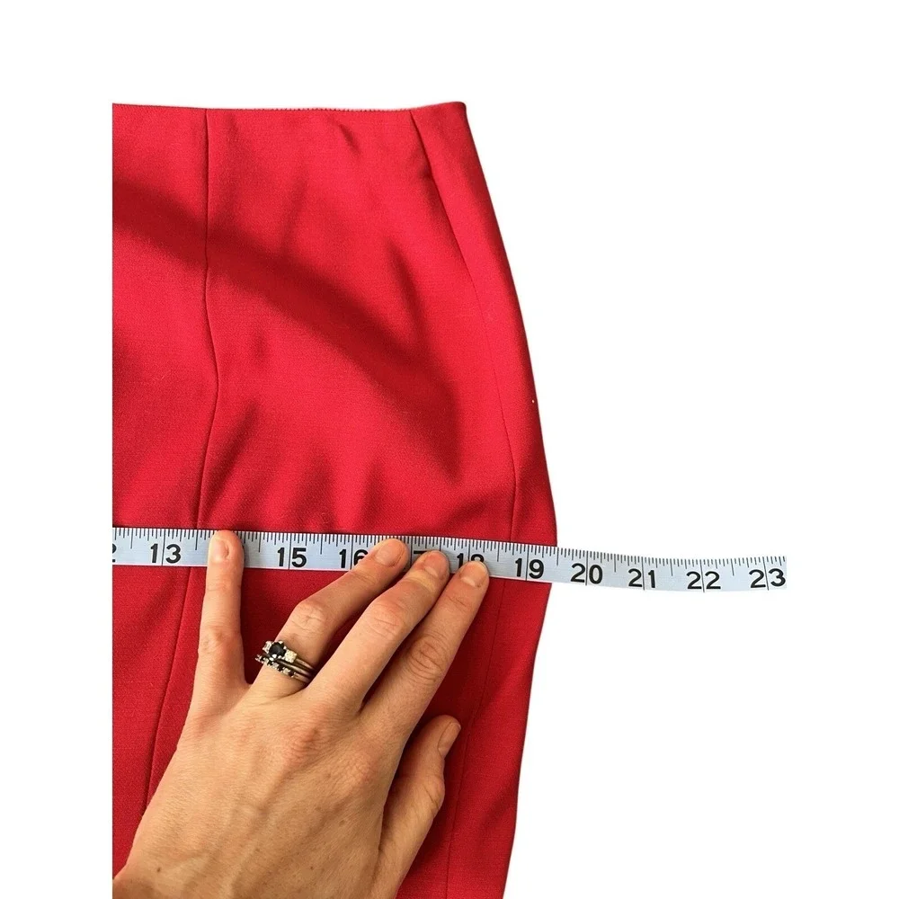 Vintage Moschino Cheap And Chic Blazer Skirt Set Red Scalloped Edge 10/ 40 Italy - Picture 6 of 16